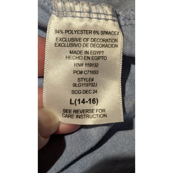 Lot of 2 Boys Youth Large 14-16 Shirts Gildan Shark Tie Dye & LG3ND Performance - Picture 4 of 11